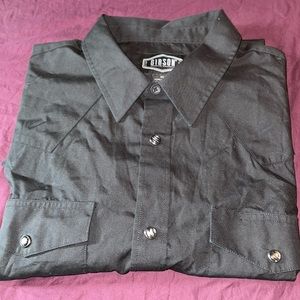 Gibso black short sleeve button down gently used size XL